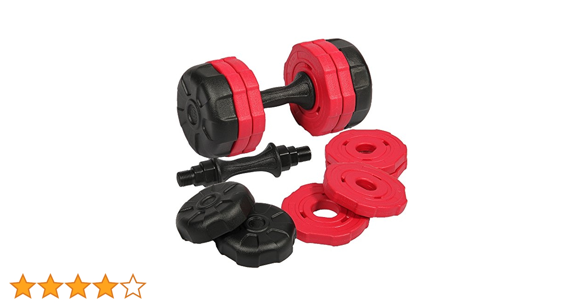 Amazon | アーミーダンベル 10kg 2個セット レッド LEDB-10R＊2